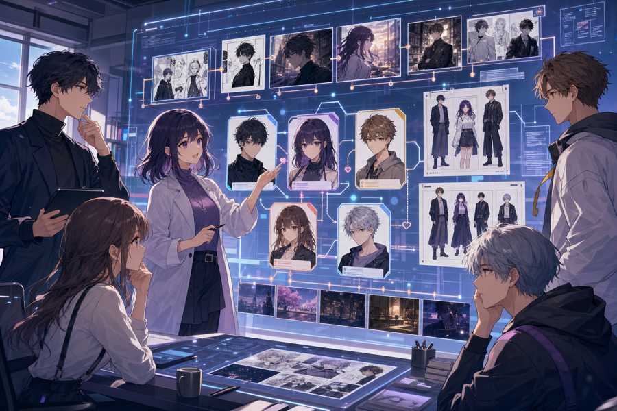 Anime scene planning board